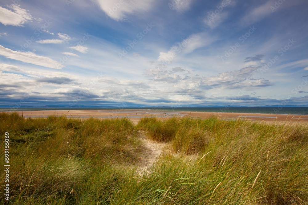 Findhorn Beach is a very long, uninterrupted stretch of fine whi