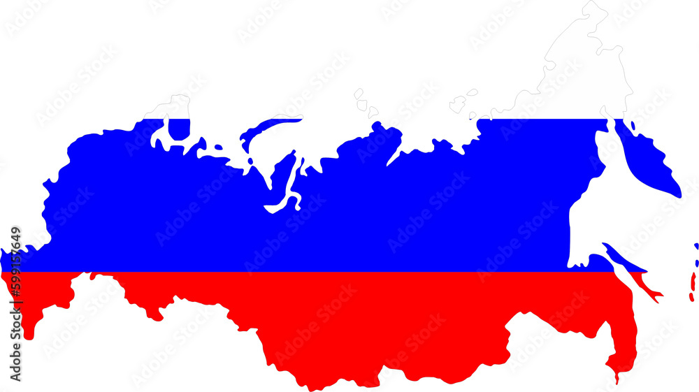 Russia flag map shape 2023050328 Russia flag map shape 2023050328