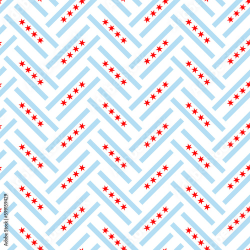 pattern of chicago flag. vector illustration