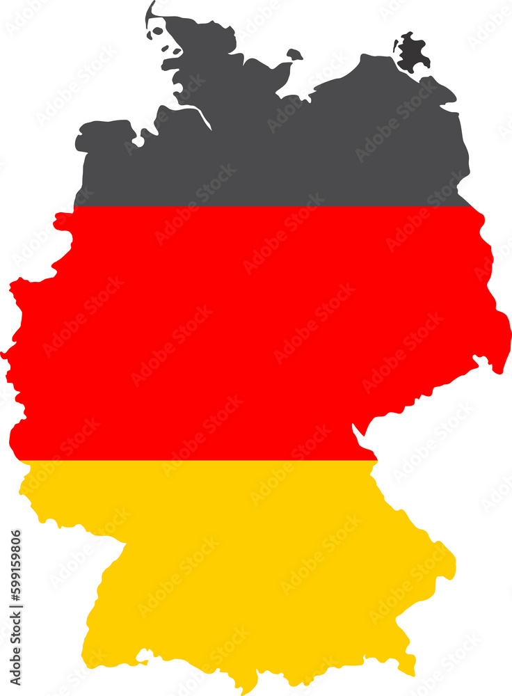 Germany flag map shape 2023050333