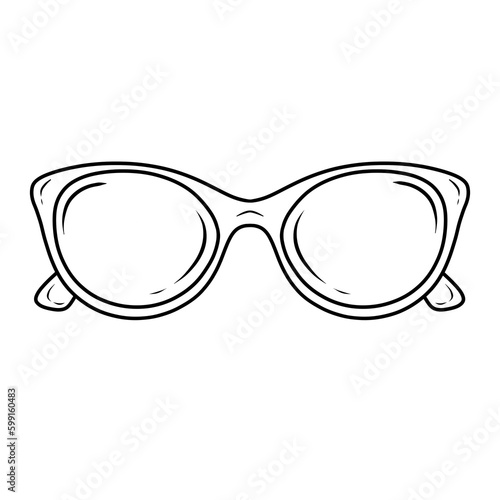 Sunglasses black doodle