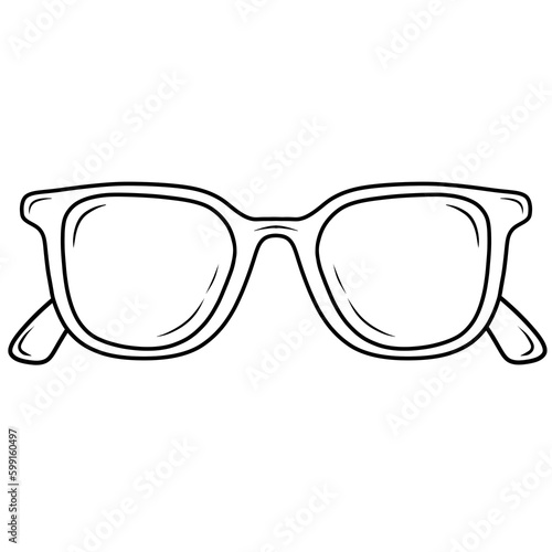 Sunglasses black doodle