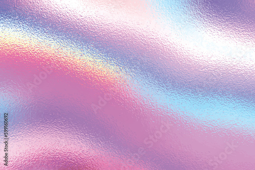 Vector pastel unicorn rainbow hologram foil texture background for print artwork.