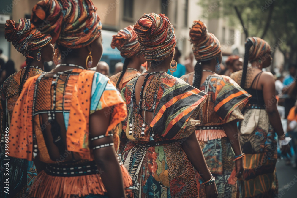 African Liberation Day, featuring traditional costumes. generative AI African Liberation Day, featuring traditional costumes. generative AI