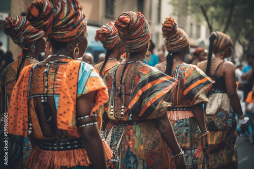 African Liberation Day, featuring traditional costumes. generative AI