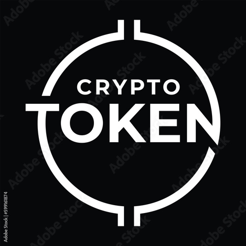 crypto token logo vector template