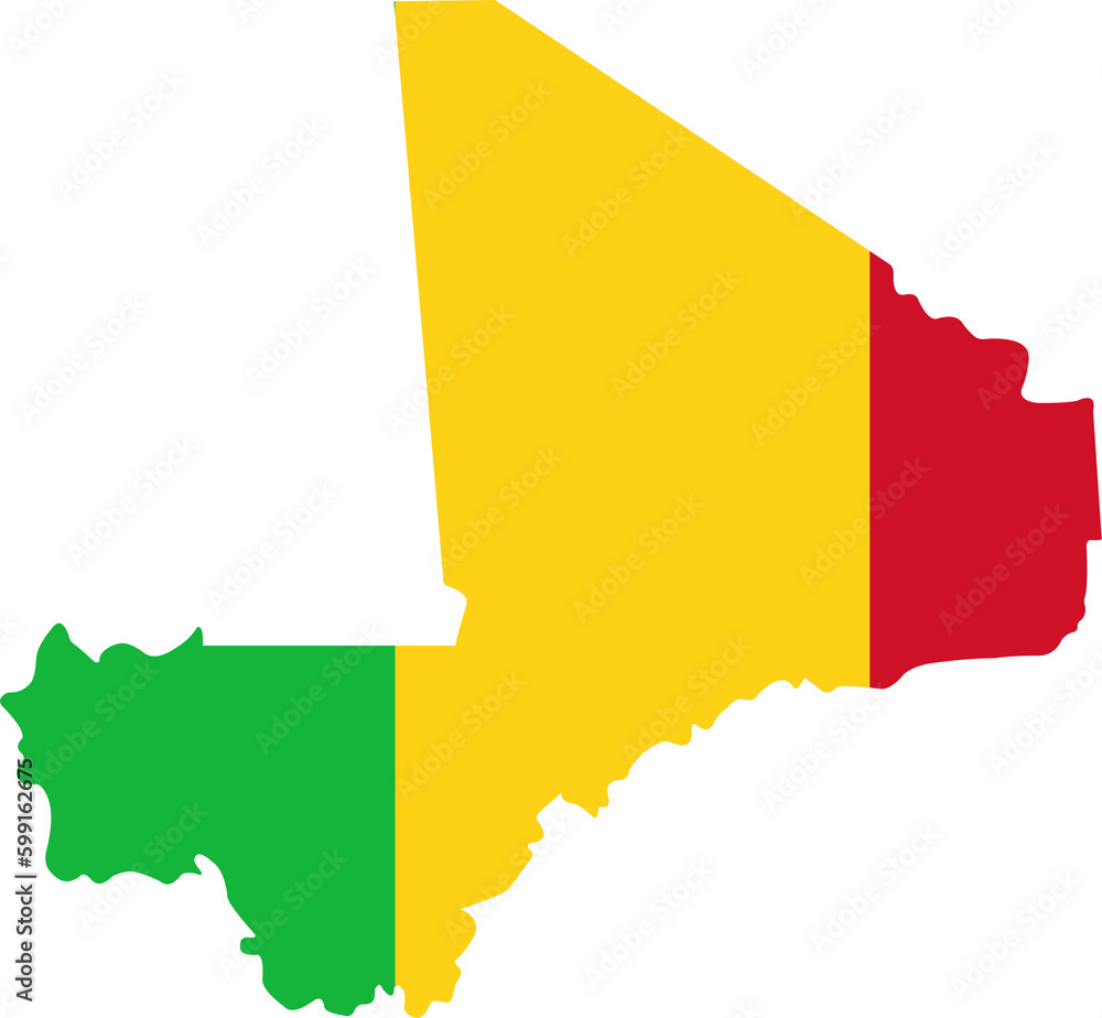 Obraz premium Mali flag pin map location 2023050349