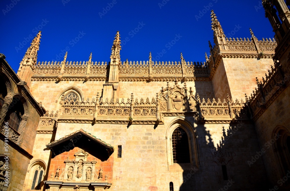 Détail architectural de la cathédrale de Grenade, Espagne, Europe 1