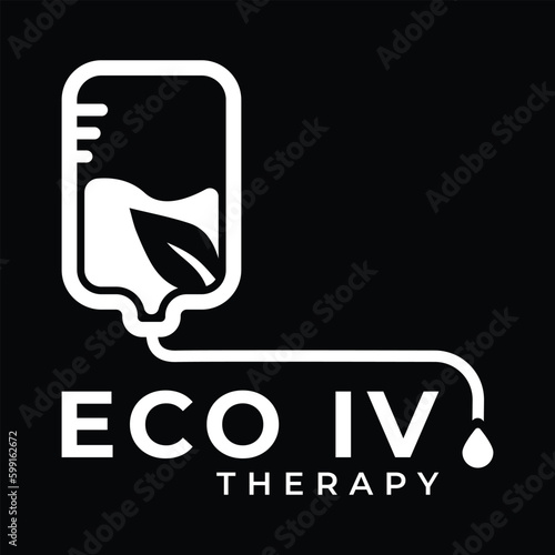iv therapy logo design concept vector template
