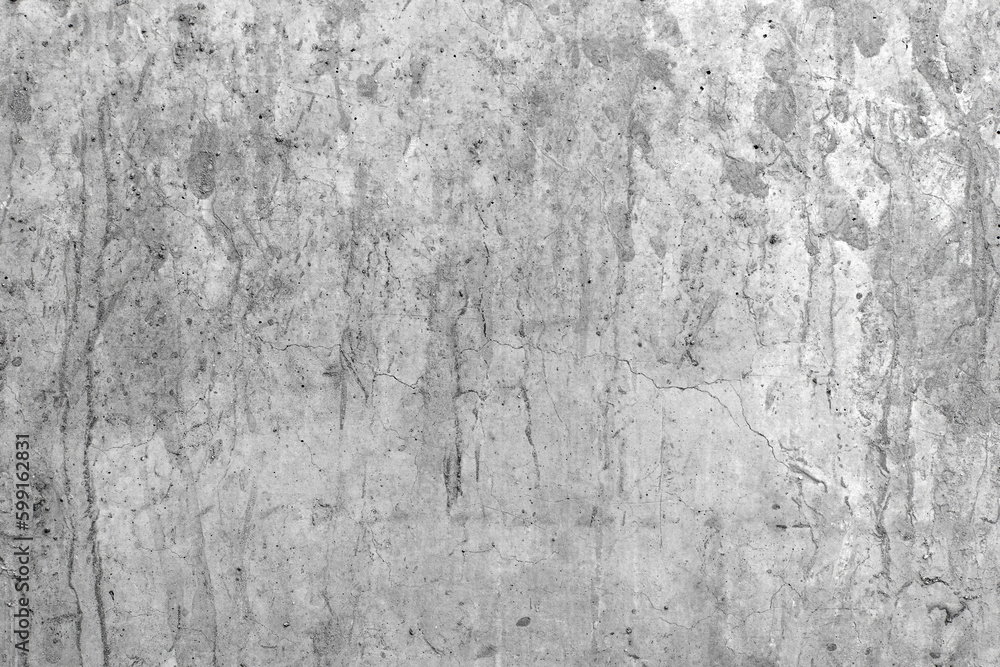  Dirty old cracked concrete wall. Rough and grunge wall texture background. Stains and mold on cement wall.