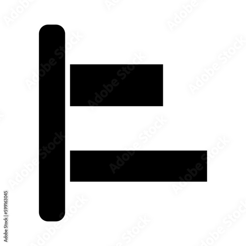Horizontal Left Align Icon Design