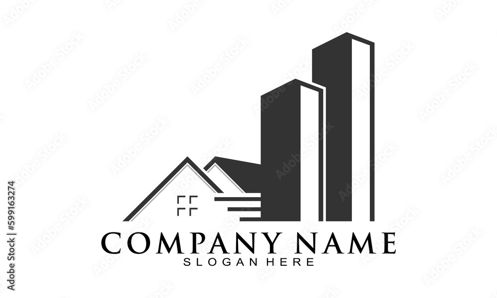 Luxury property illustration vector logo Luxury property illustration vector logo