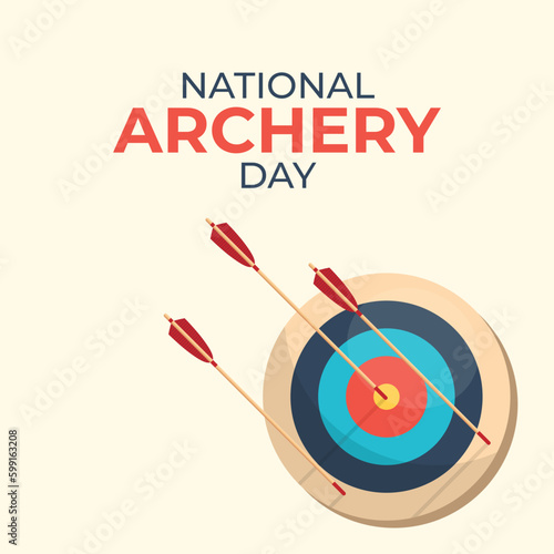 vector graphic of national archery day good for national archery day celebration. flat design. flyer design.flat illustration.