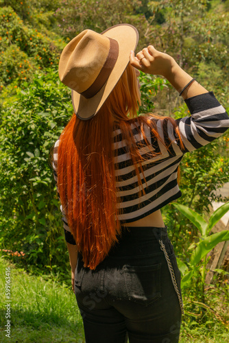 Bild auf Leinwand typical traditional hat of the region of antioquia in colombia