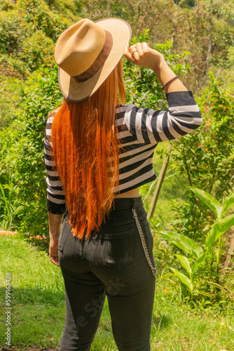 Bild auf Leinwand typical traditional hat of the region of antioquia in colombia