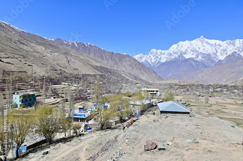 Stunning Landscape of Hopar Valley Near Hopper Glacier in Gilgit-Baltistan Region, Pakistan