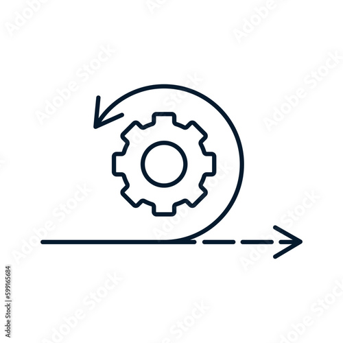 Agile concept. Vector icon isolated on white background.