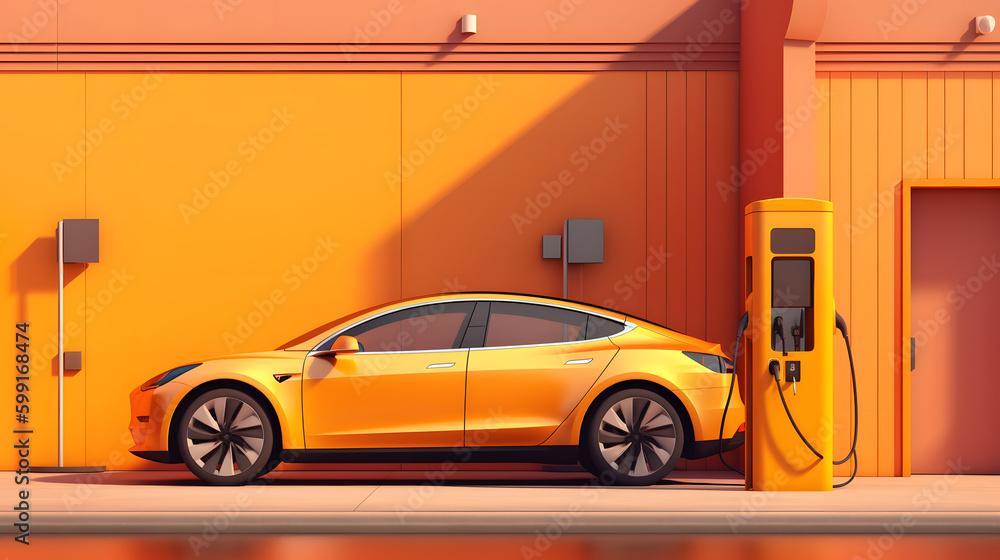 Fototapeta premium 未来の車 電気自動車 | car of the future ,electric vehicle Generative AI