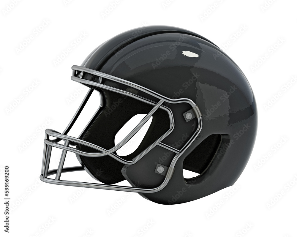 Fototapeta premium Football helmet isolated on transparent background. 3D illustration
