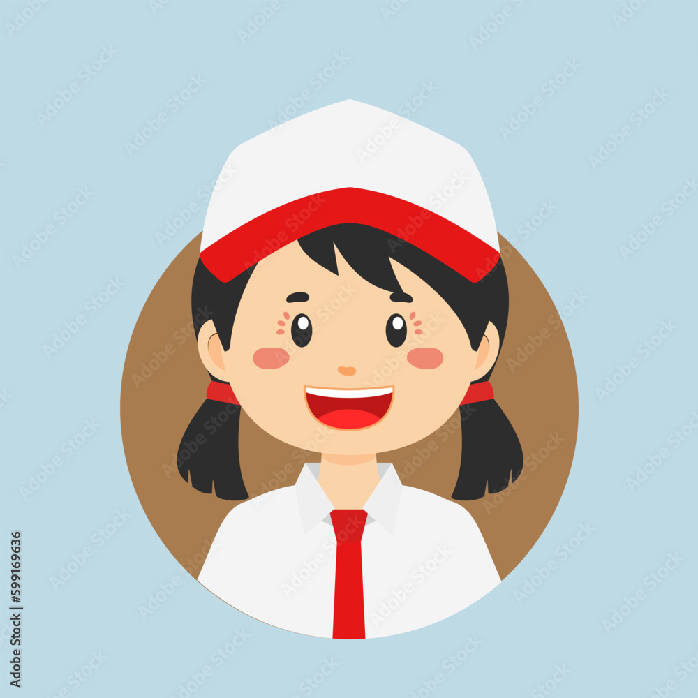 Avatar of a Elementary School Indonesian Character Avatar of a Elementary School Indonesian Character