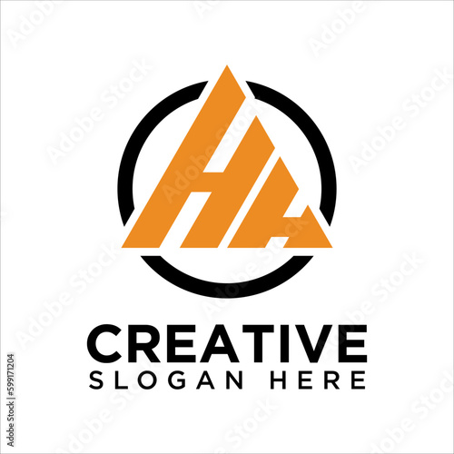 h hh initial letter logo design vector symbol graphic idea creative photo