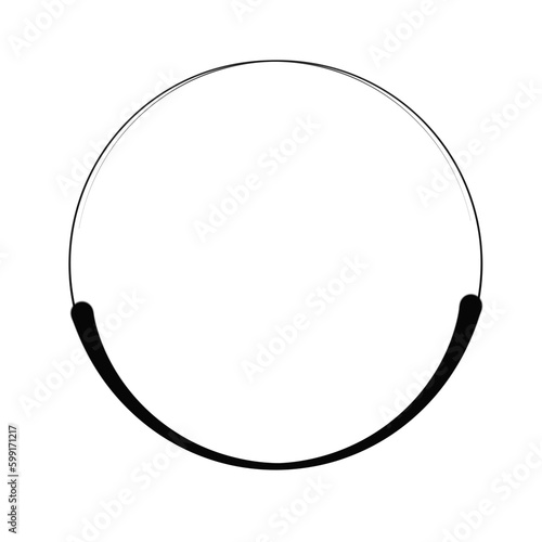 Black circle frame. 