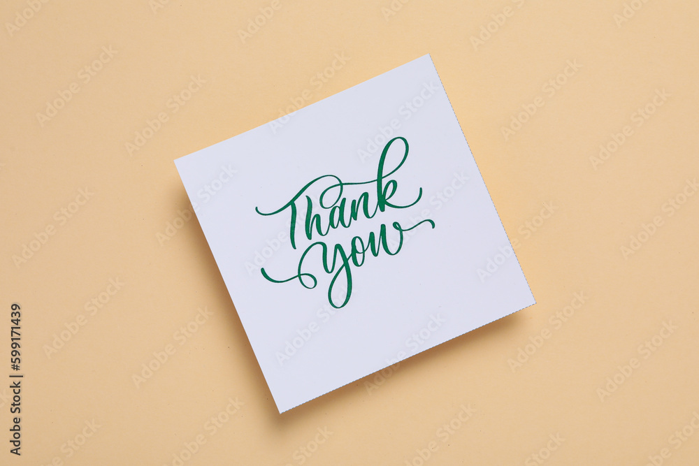 Words of gratitude, gratitude concept, text Thank you