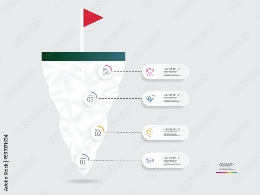 vertical infographic element report background with business line icon 4 steps vertical infographic element report background with business line icon 4 steps
