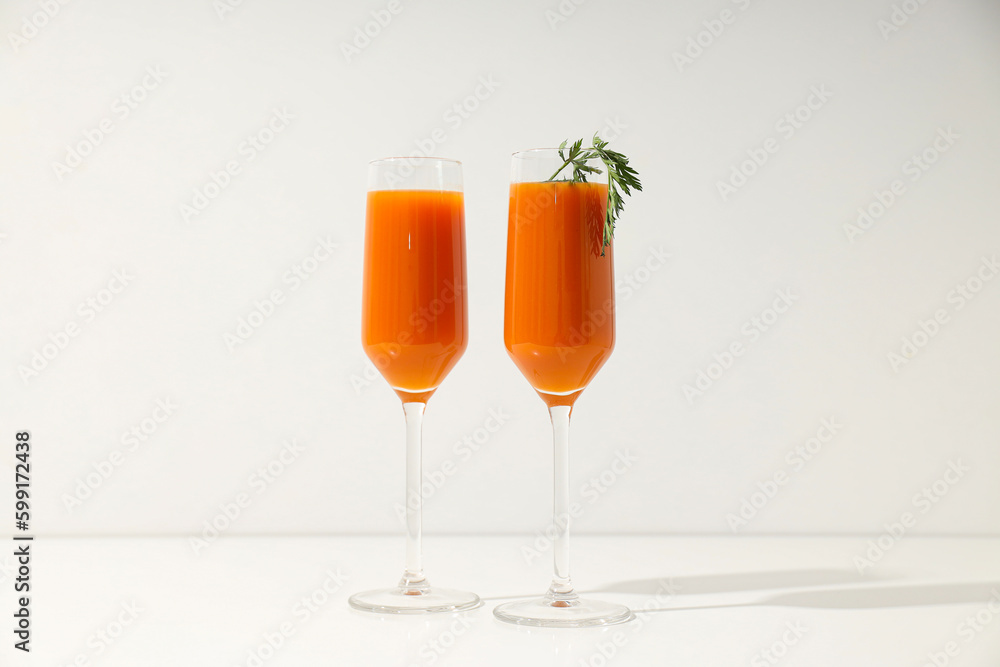 Concept of healthy nutrition and diet with Carrot juice Concept of healthy nutrition and diet with Carrot juice