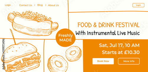 Food and drink festival, instrumental music live