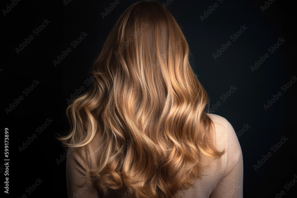 Fototapeta premium Balayage effect hair. Generative AI