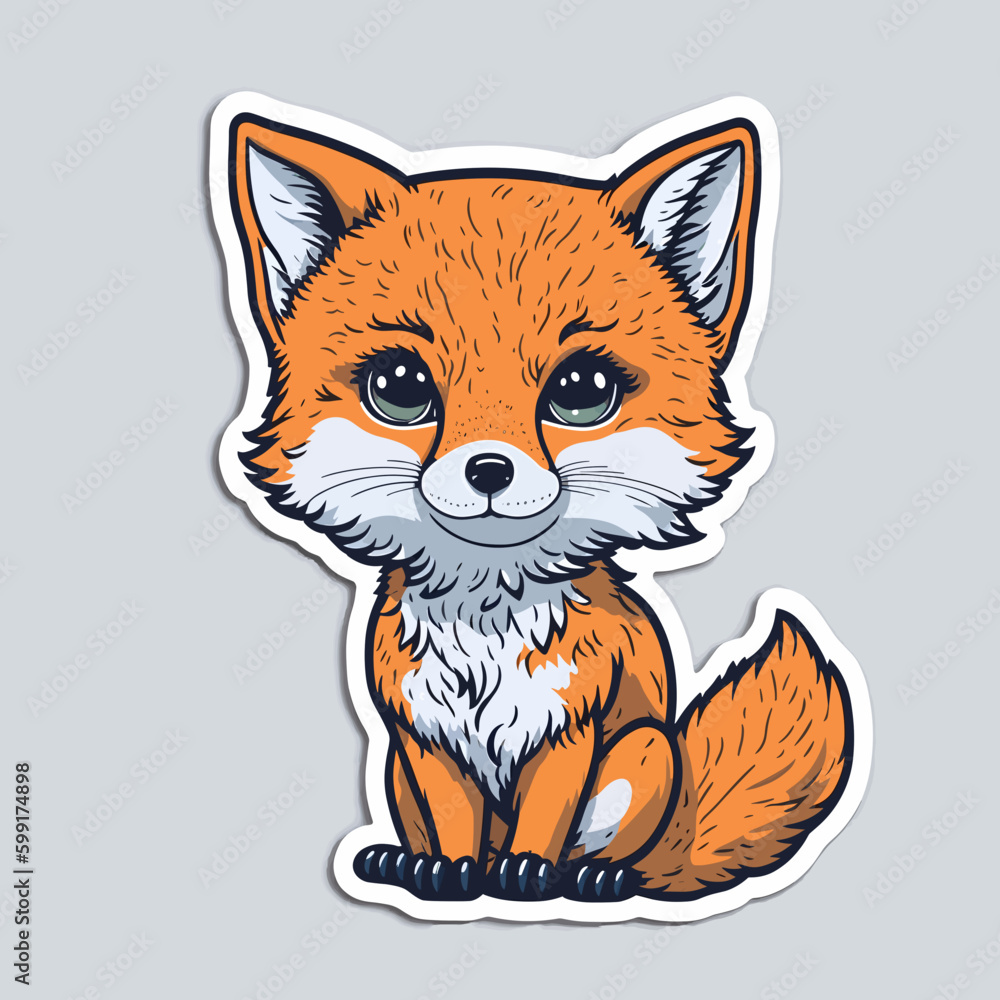 Obraz premium Cute Fox Vector
