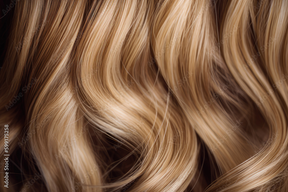Fototapeta premium Balayage effect hair. Generative AI