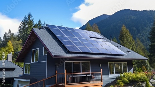 installation of solar panels on a home. GENERATE AI