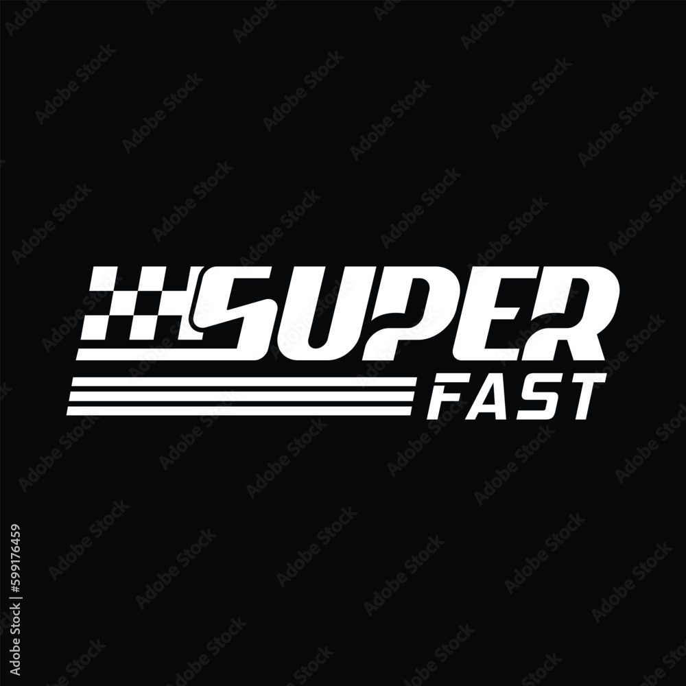 Obraz premium Racing Graphic for Car. Super Fast logo vector.