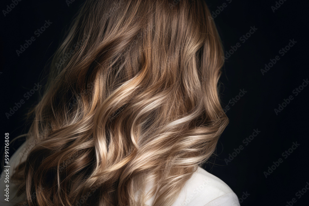 Balayage effect hair. Generative AI Balayage effect hair. Generative AI