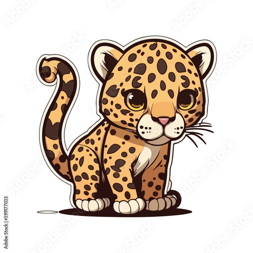 vector cute jaguar cartoon style © Syamsudin