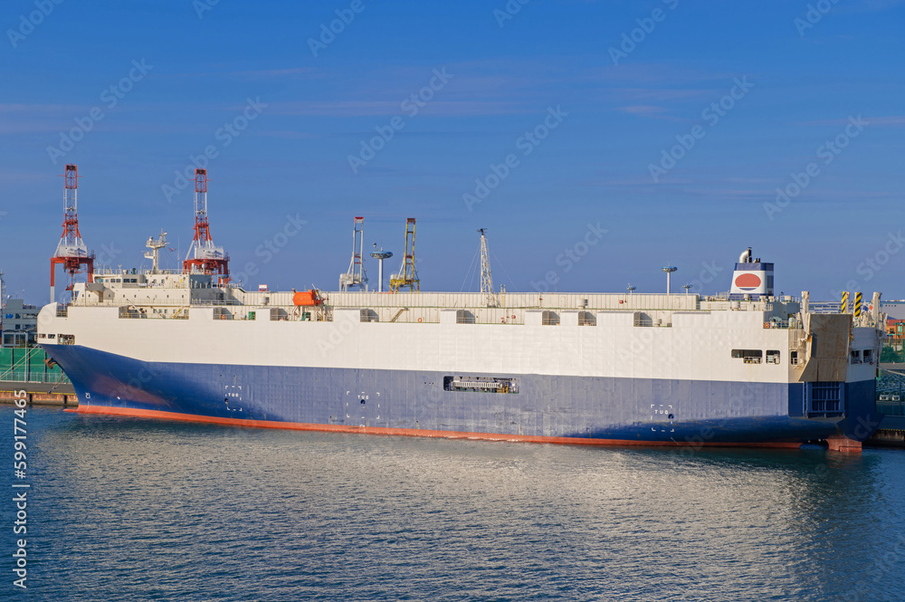 停泊中の自動車専用船