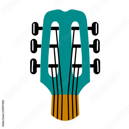 Flat Design Sticker of Guitar Settings