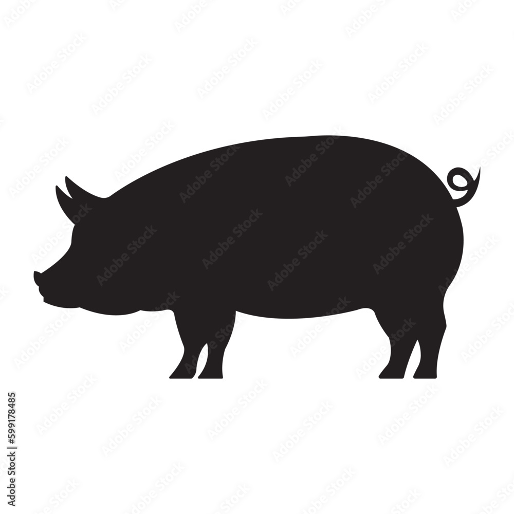 pig icon logo vector design template pig icon logo vector design template