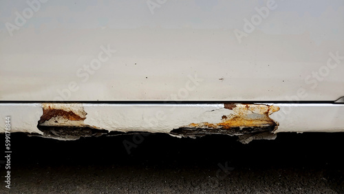 The lower corrosion of a car