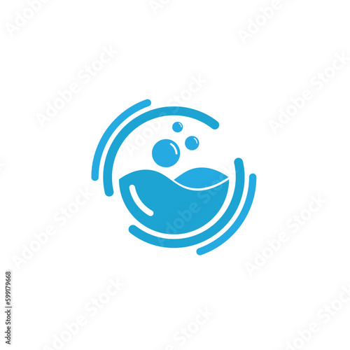 cleaning logo service laundry water business
