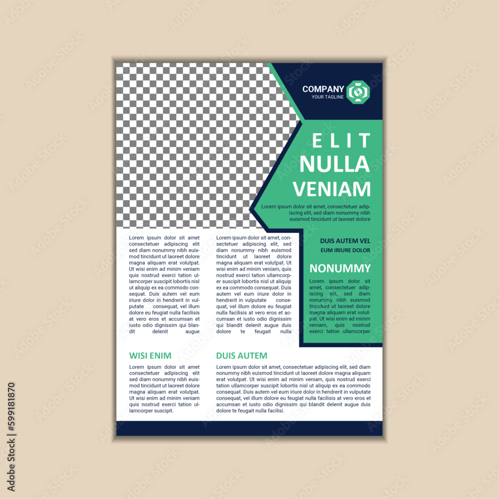 Vector Business Flyer Design Template A4 Size with Bleed Vector Business Flyer Design Template A4 Size with Bleed