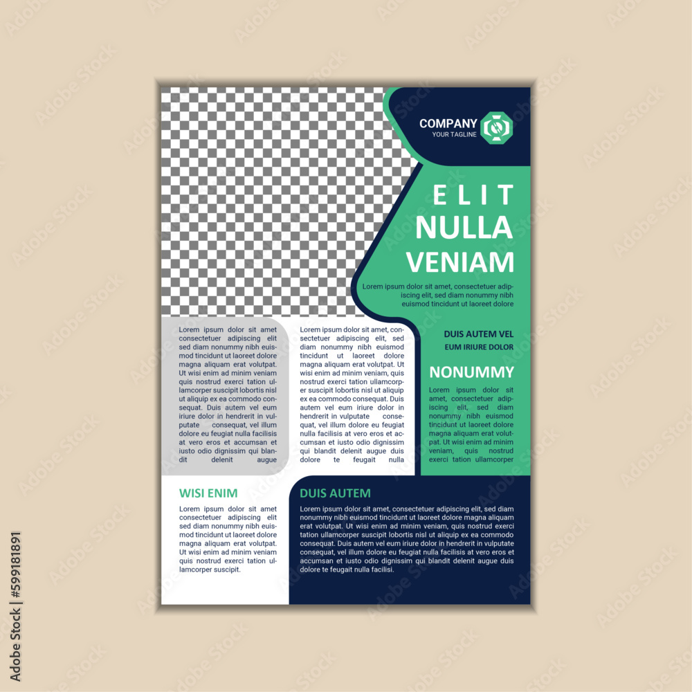 Vector Business Flyer Design Template A4 Size with Bleed Vector Business Flyer Design Template A4 Size with Bleed