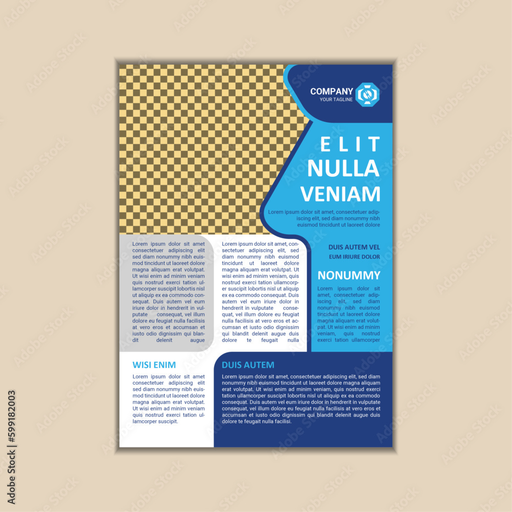 Obraz premium Vector Business Flyer Design Template A4 Size with Bleed