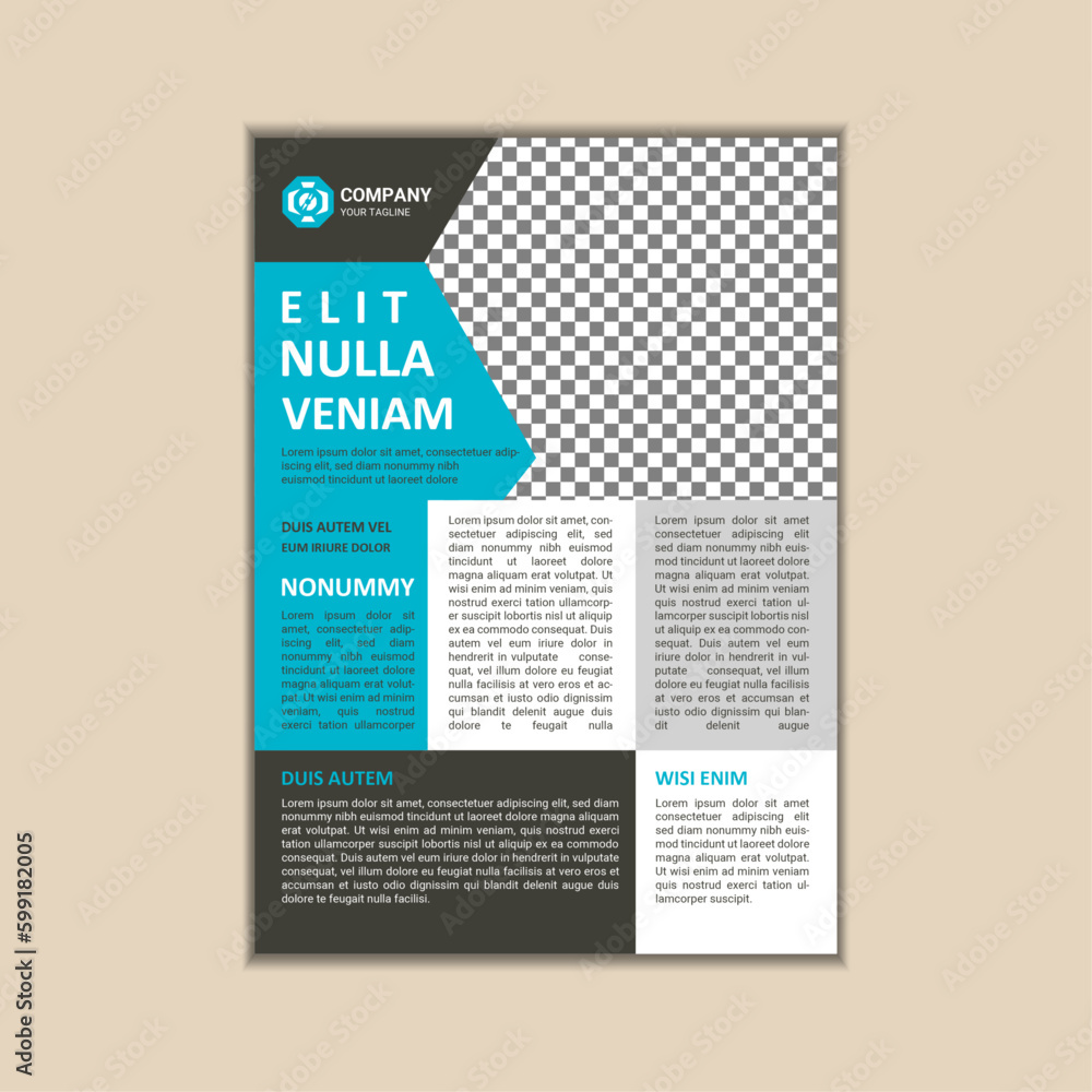 Vector Business Flyer Design Template A4 Size with Bleed Vector Business Flyer Design Template A4 Size with Bleed