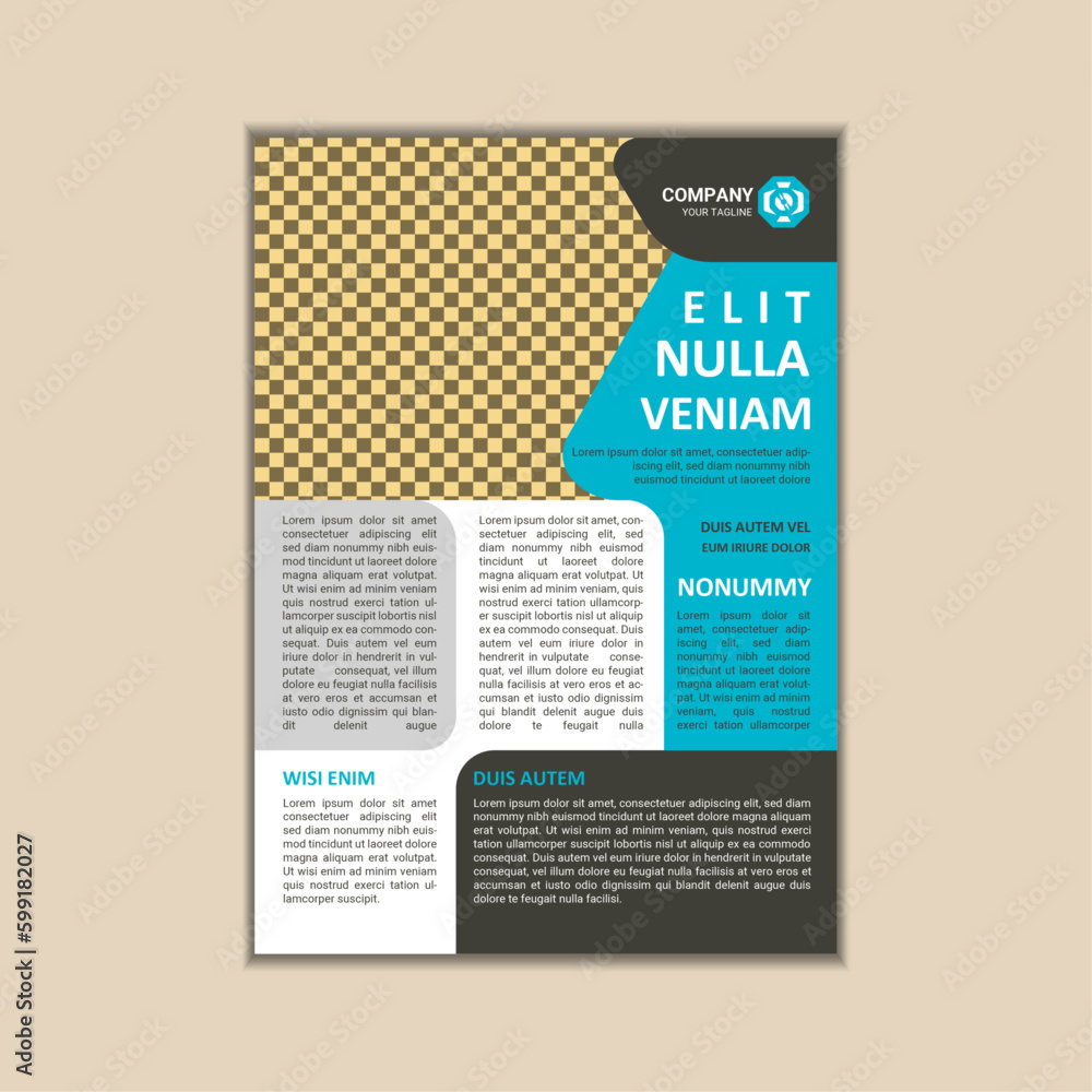 Vector Business Flyer Design Template A4 Size with Bleed Vector Business Flyer Design Template A4 Size with Bleed