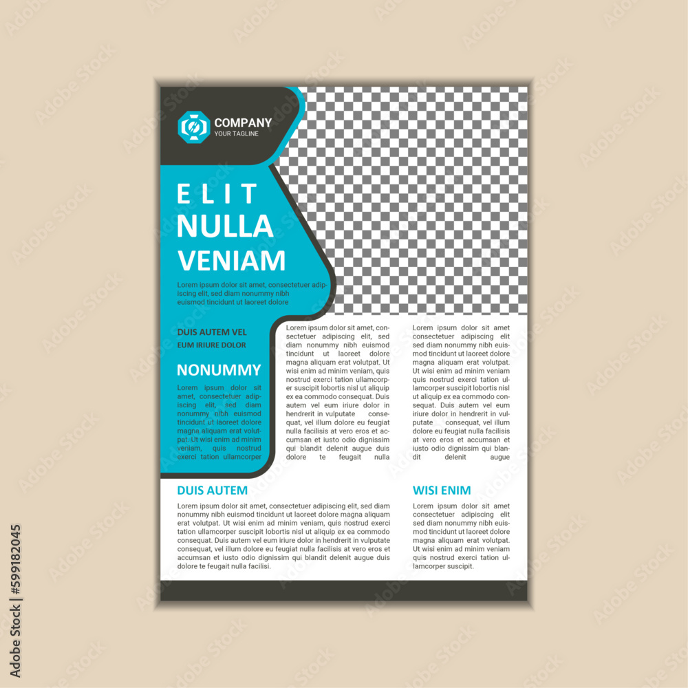 Vector Business Flyer Design Template A4 Size with Bleed Vector Business Flyer Design Template A4 Size with Bleed