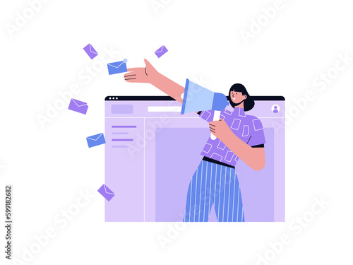 Social Media Content Creator Youtuber Instagram Ads Endorsement Facebook Twitter Tiktok Video Photo Model Digital Marketing campagin Illustration