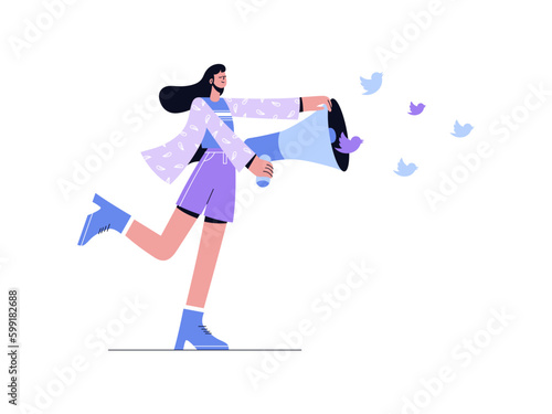 Social Media Content Creator Youtuber Instagram Ads Endorsement Facebook Twitter Tiktok Video Photo Model Digital Marketing campagin Illustration